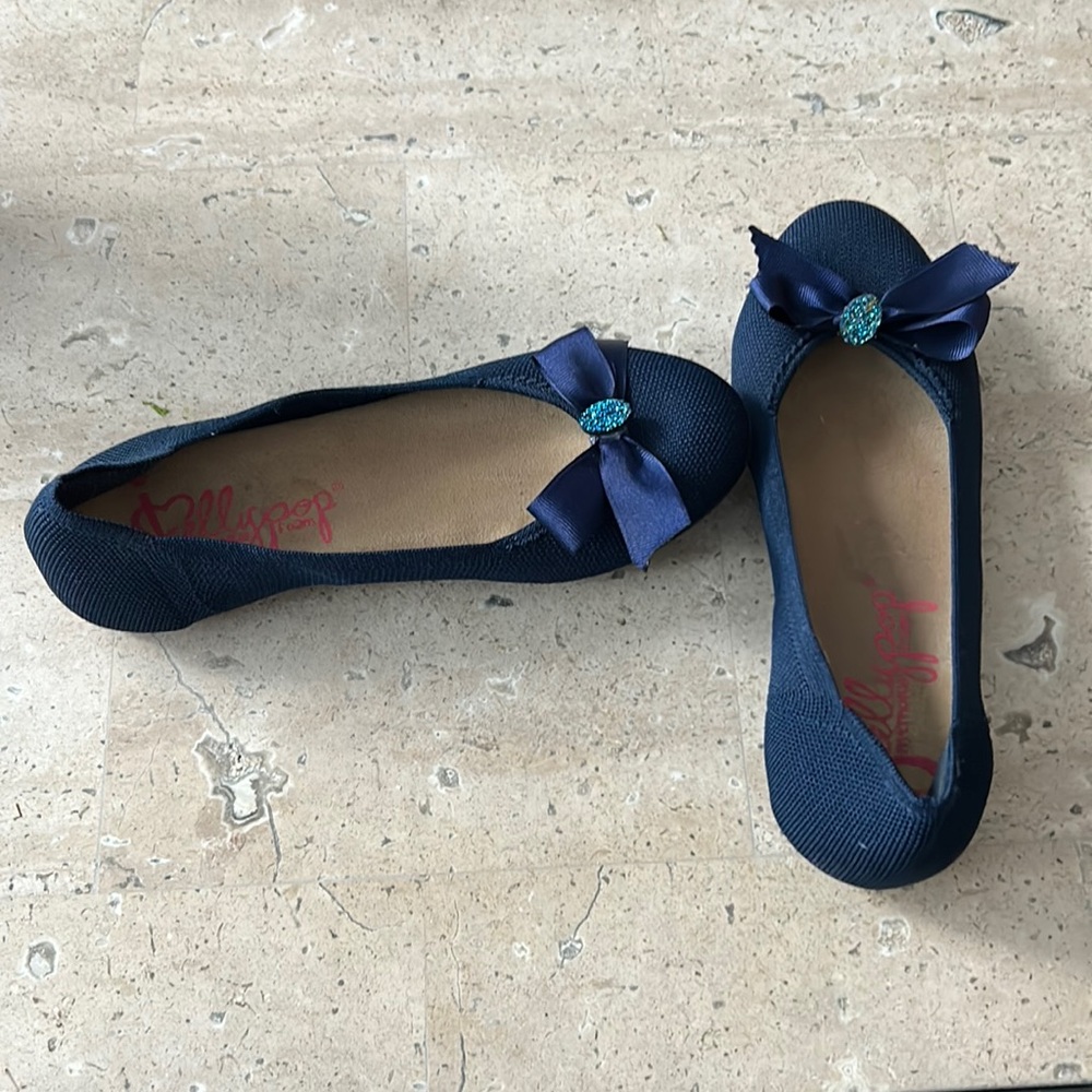 JellyPop - Navy Blue Memory Foam Ballet Slipper- Size 6.5